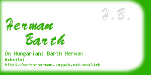 herman barth business card